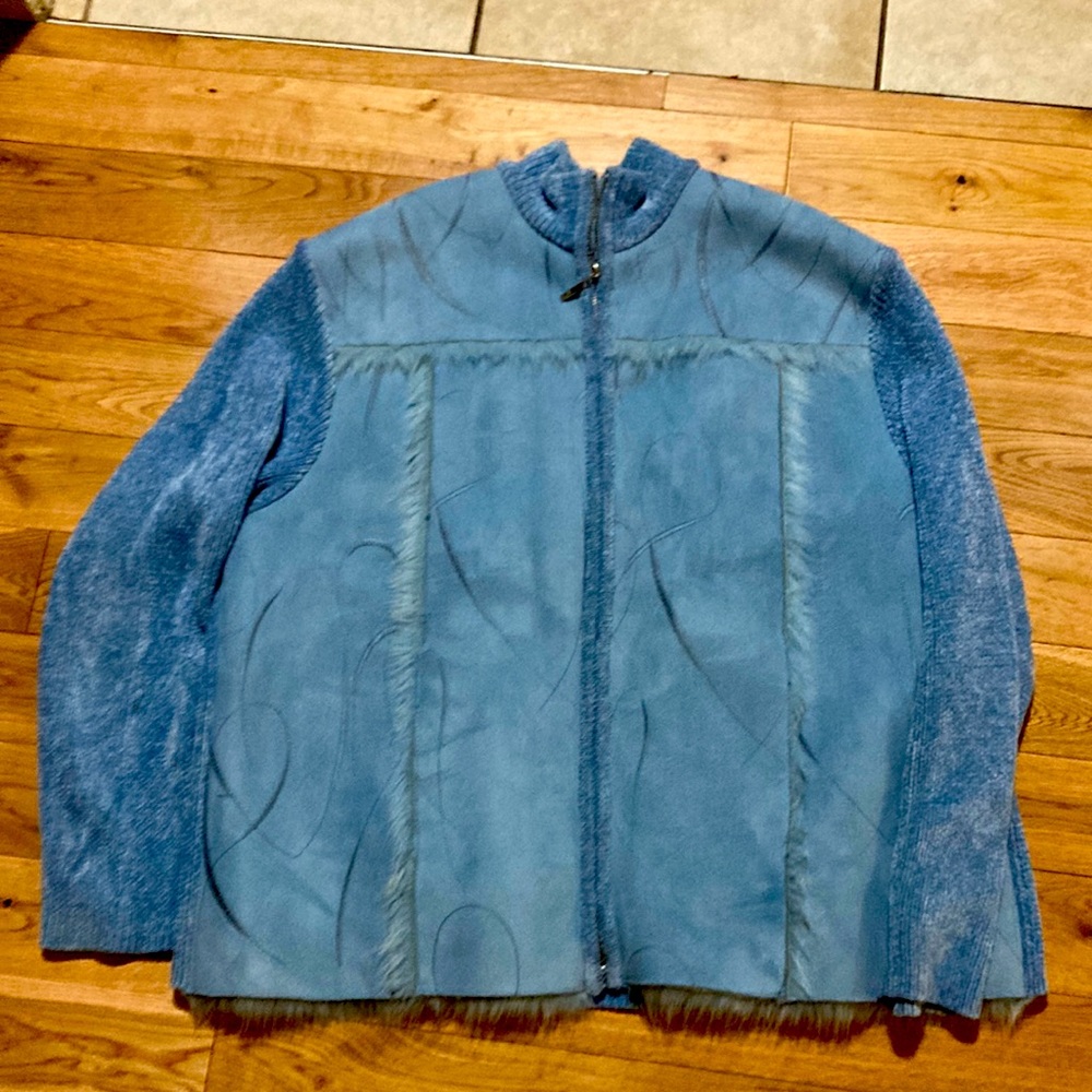 Lisa International sky blue jacket